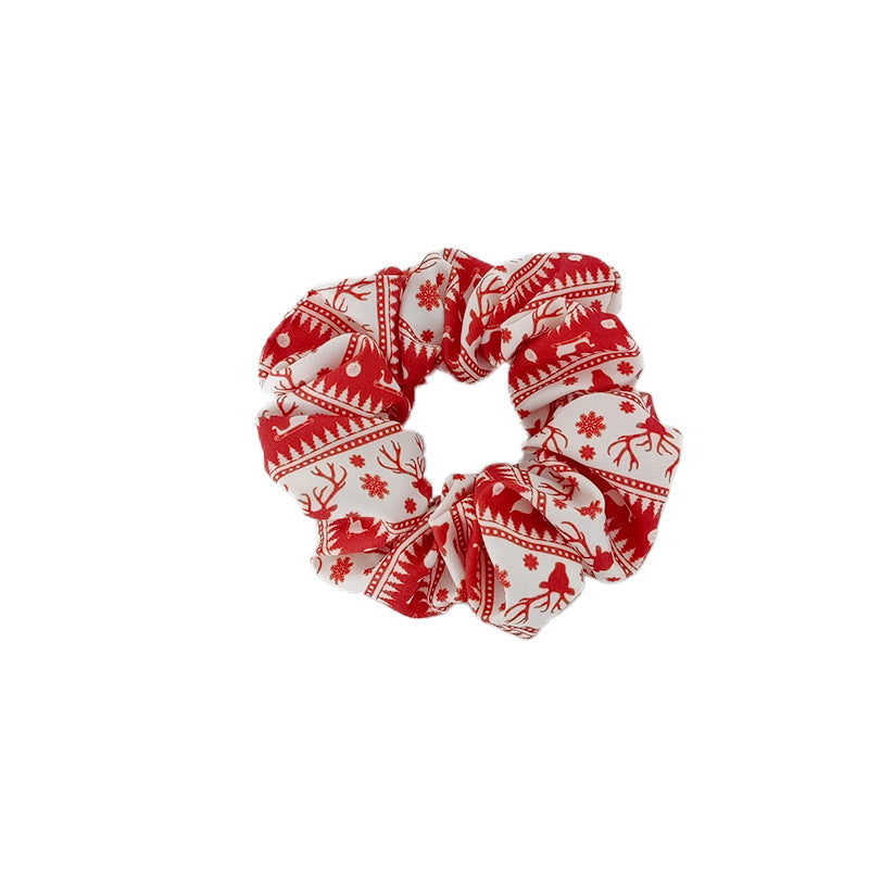 Wholesale Christmas satin large intestine hair tie high elastic rubber band hair tie